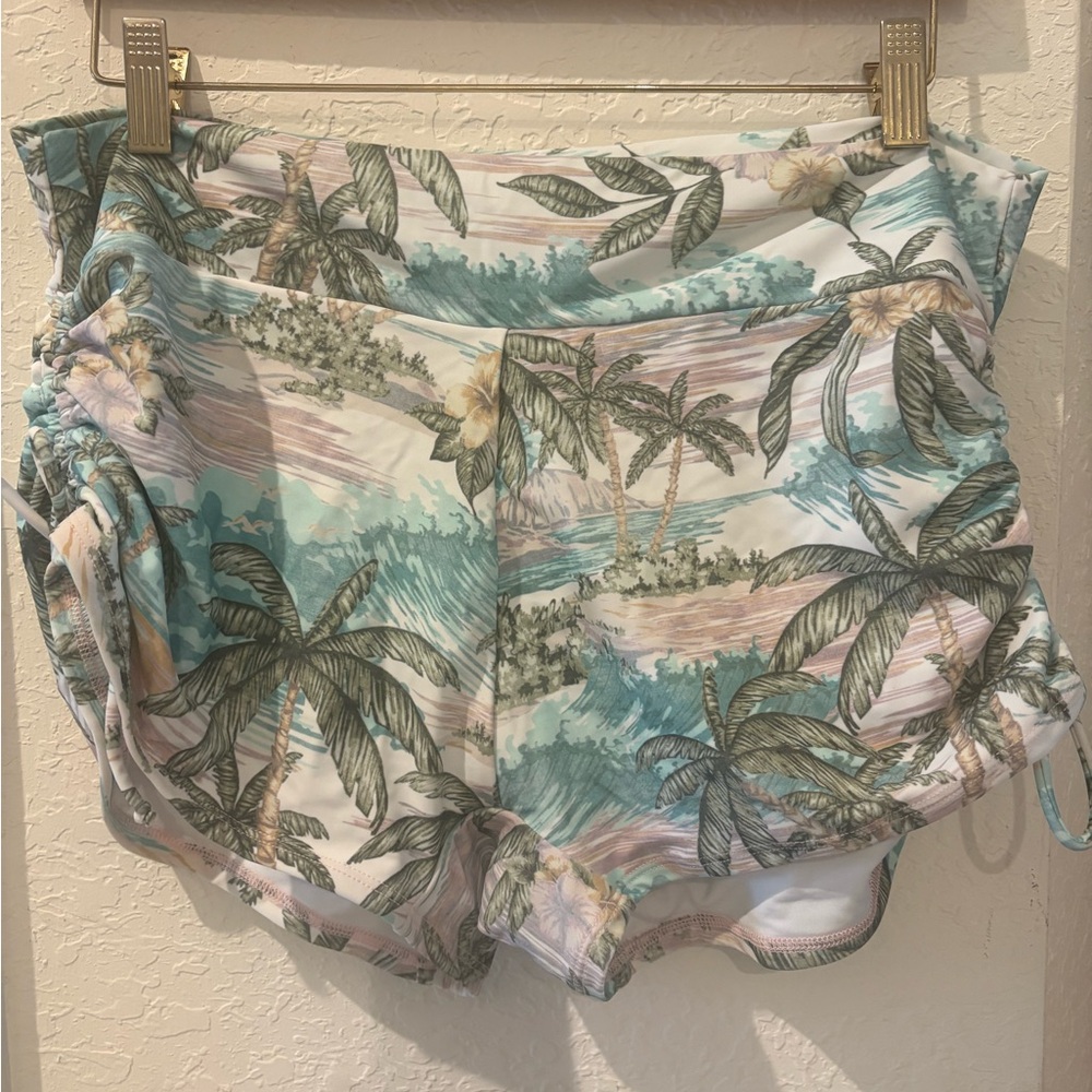 VENUS Palm Paradise Bikini Shorts - Green, Pink, Cream